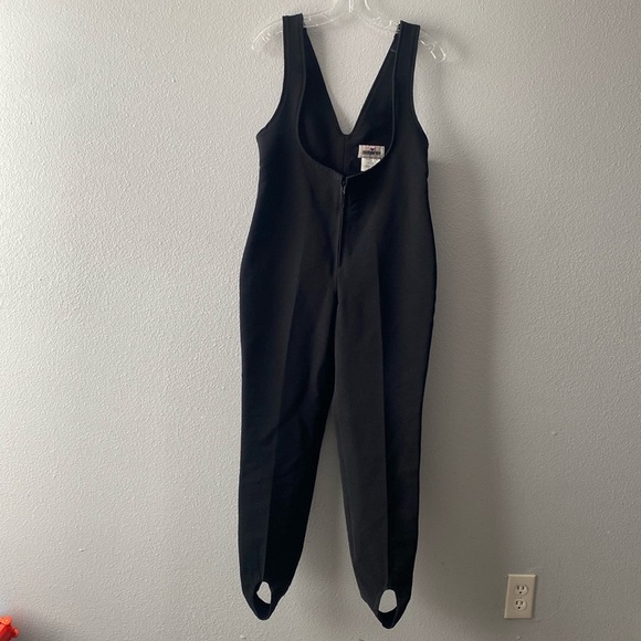 Vintage Obermeyer Size 8 One Piece Ski Stirrup Jumpsuit Bib Style Black Snow - Picture 2 of 6